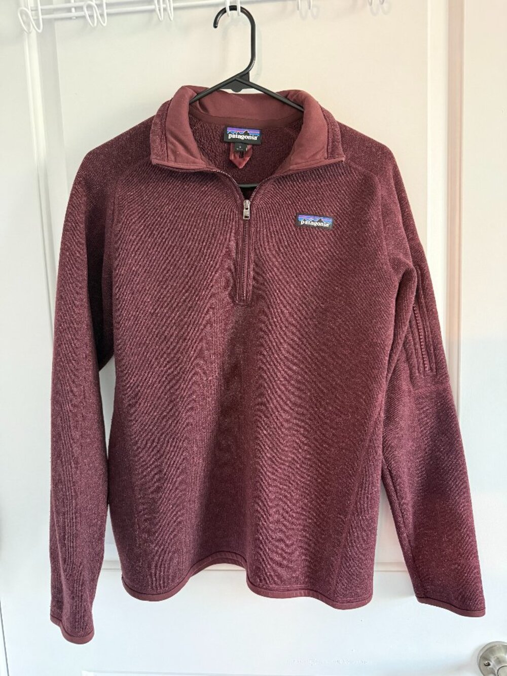 Patagonia Better Sweater 1/4 Zip Fleece Pullover Burgundy Heather Size Large